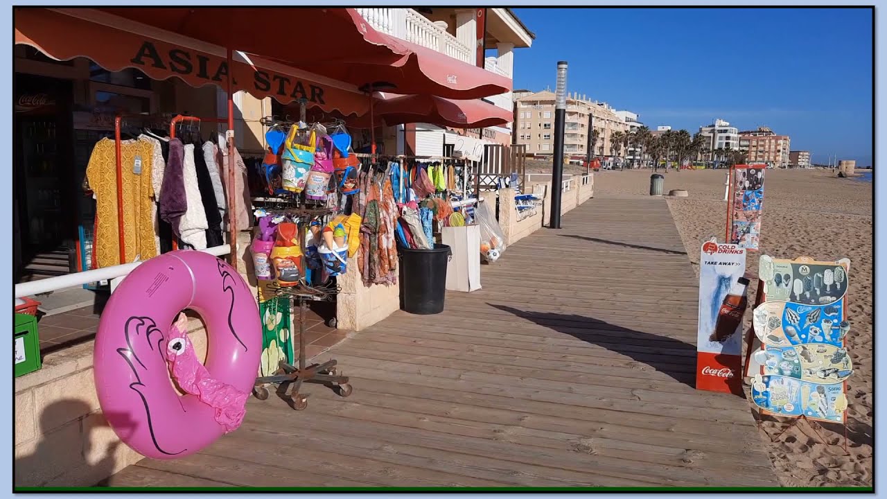 Beach & Promenade walk. La Mata.