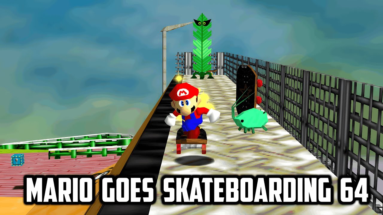 ⭐ Super Mario 64 - Mario Goes Skateboarding 64