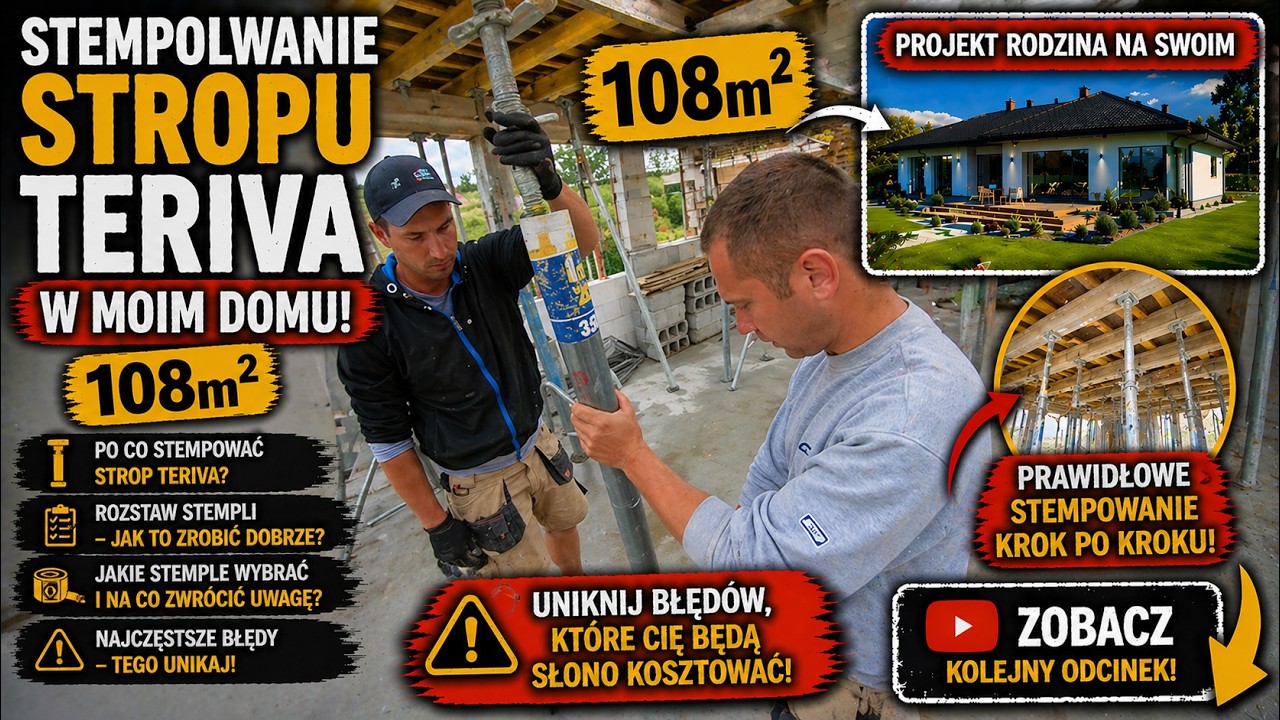 🔴EP.21 Stemplowanie stropu Teriva w moim domu