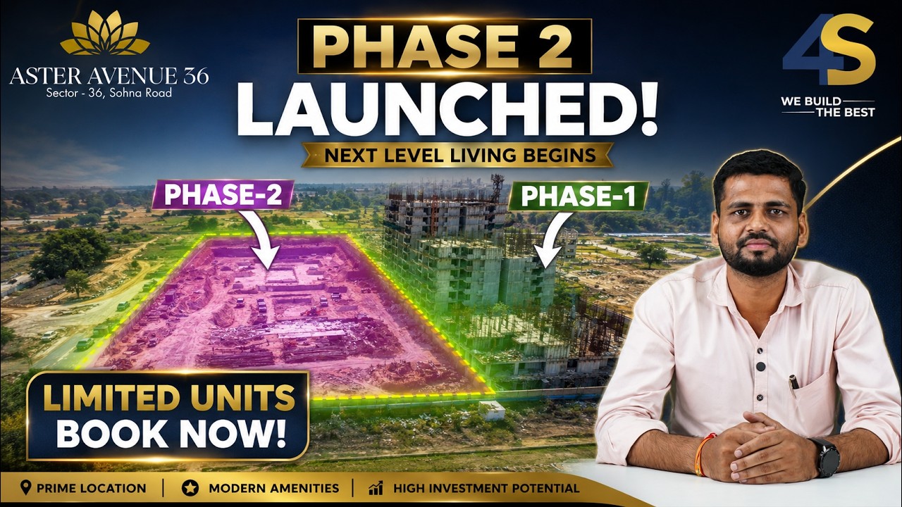 4S Aster Avenue 36 Phase 2| Affordable Project in Sohna Sector 36 | Site Plan Layout & Full Details.