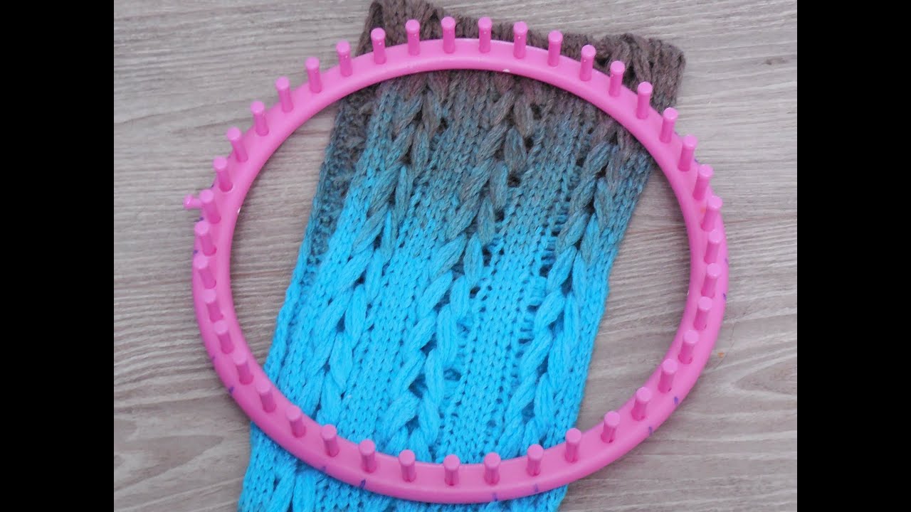knitting loom: The braided scarf/shawl, english subs