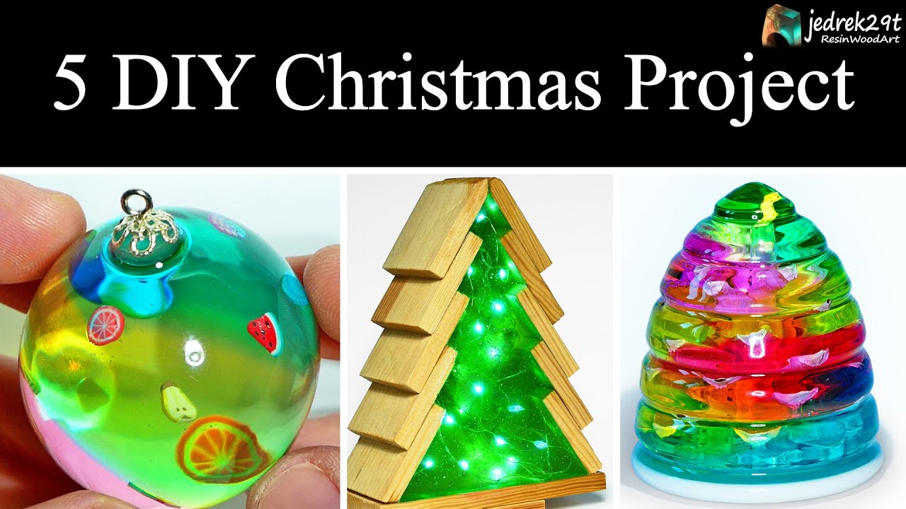 5 MOST Amazing DIY Christmas Ideas from Epoxy RESIN. SIMPLE Tutorial / Resin Art