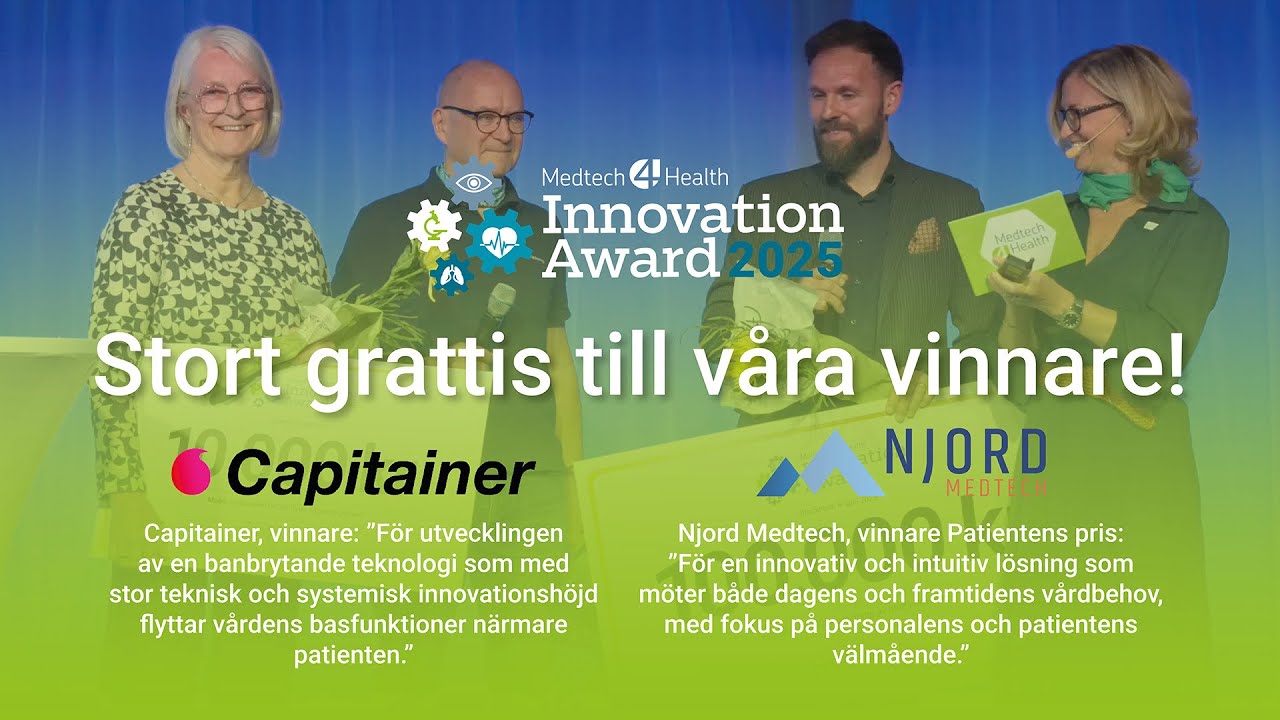 Prisutdelning Medtech4Health Innovation Award 2025