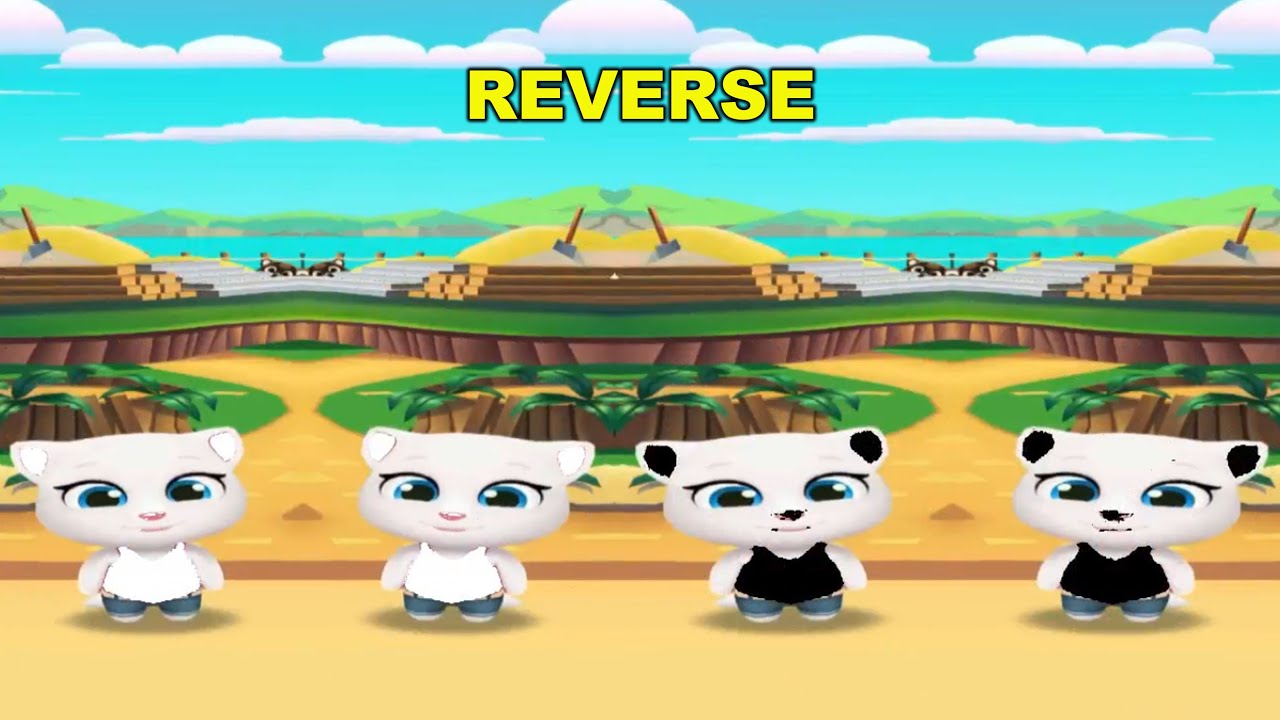 Talking Tom Gold Run Mirror Angela New Outfit Reverse