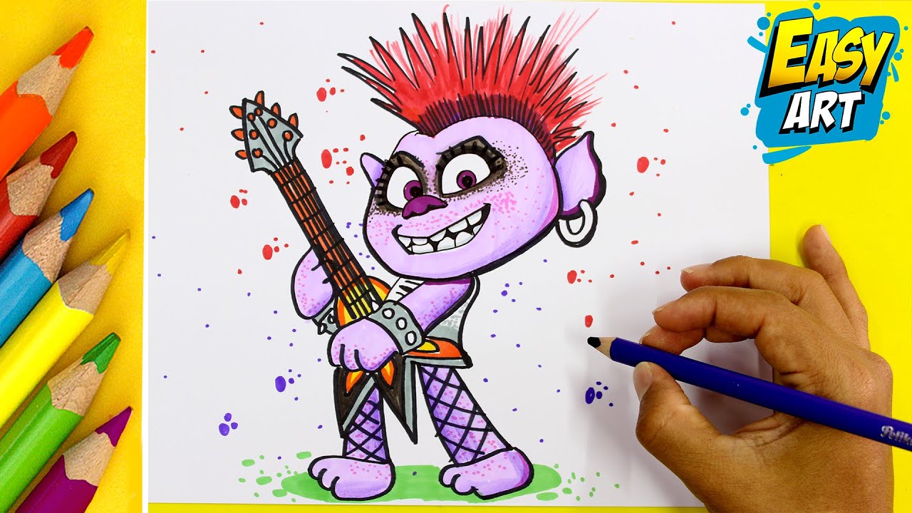 Cómo DIBUJAR a BARB  TROLLS 2 ( Trolls World Tour ) - How to Draw BARB The TROLLS 2 - Easy Art