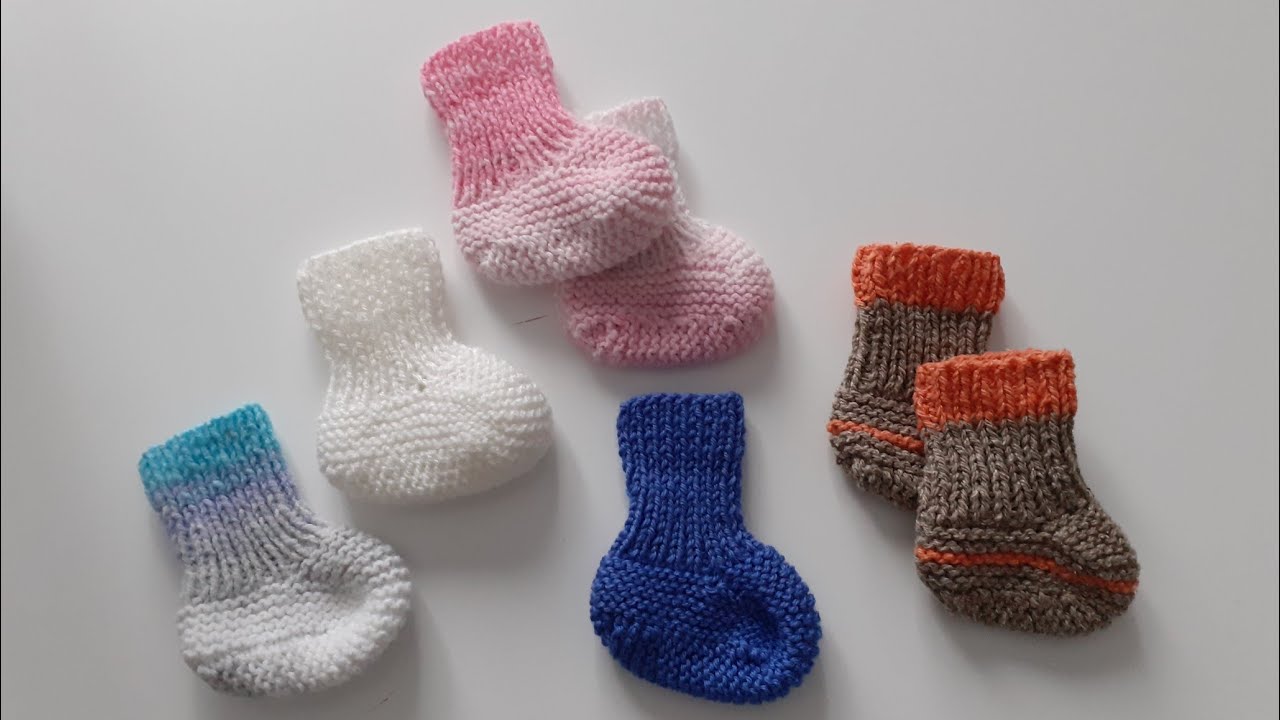 chaussons naissance au tricot