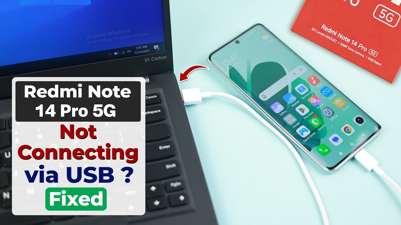 Fix: Xiaomi Redmi Note 14 Pro Not Connecting to PC via USB!