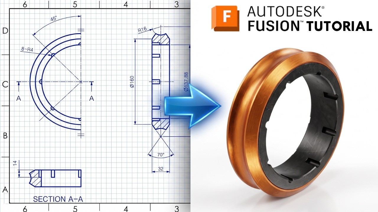 Autodesk Fusion 360 od zera &ndash; jak używać linii środkowej