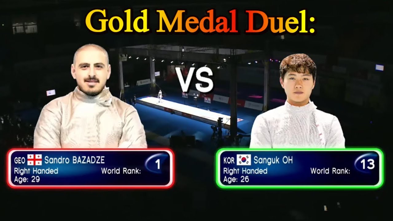 Gold Medal Duel: Sandro Bazadze vs. Oh Sanguk in Sabre Seoul Grand Prix 2023