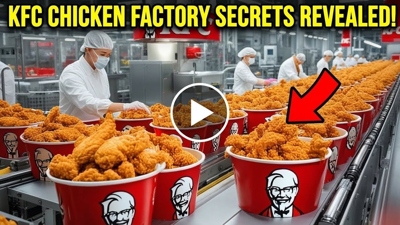 За кулисами фабрики KFC: от свежей курицы до хрустящей корочки (весь процесс) #внутрифабрики