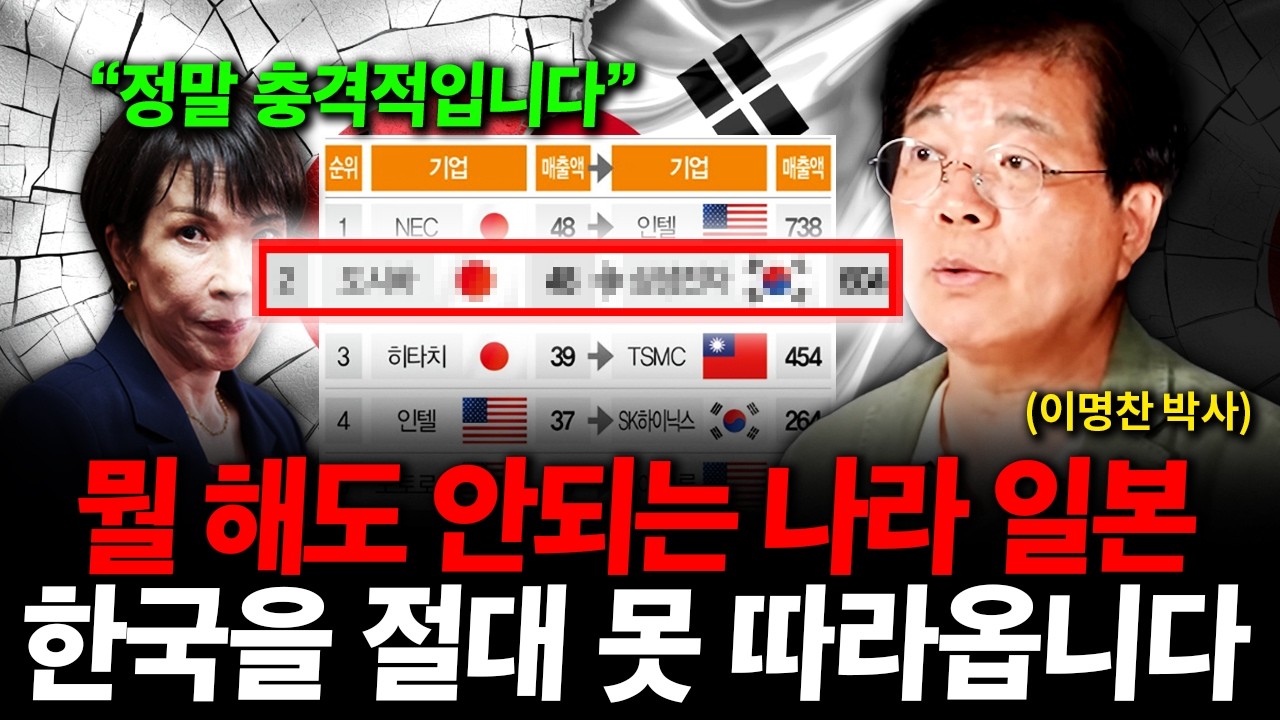 침몰하는 일본, 한국을 절대 따라올 수 없는 이유 ( 이명찬 박사 )