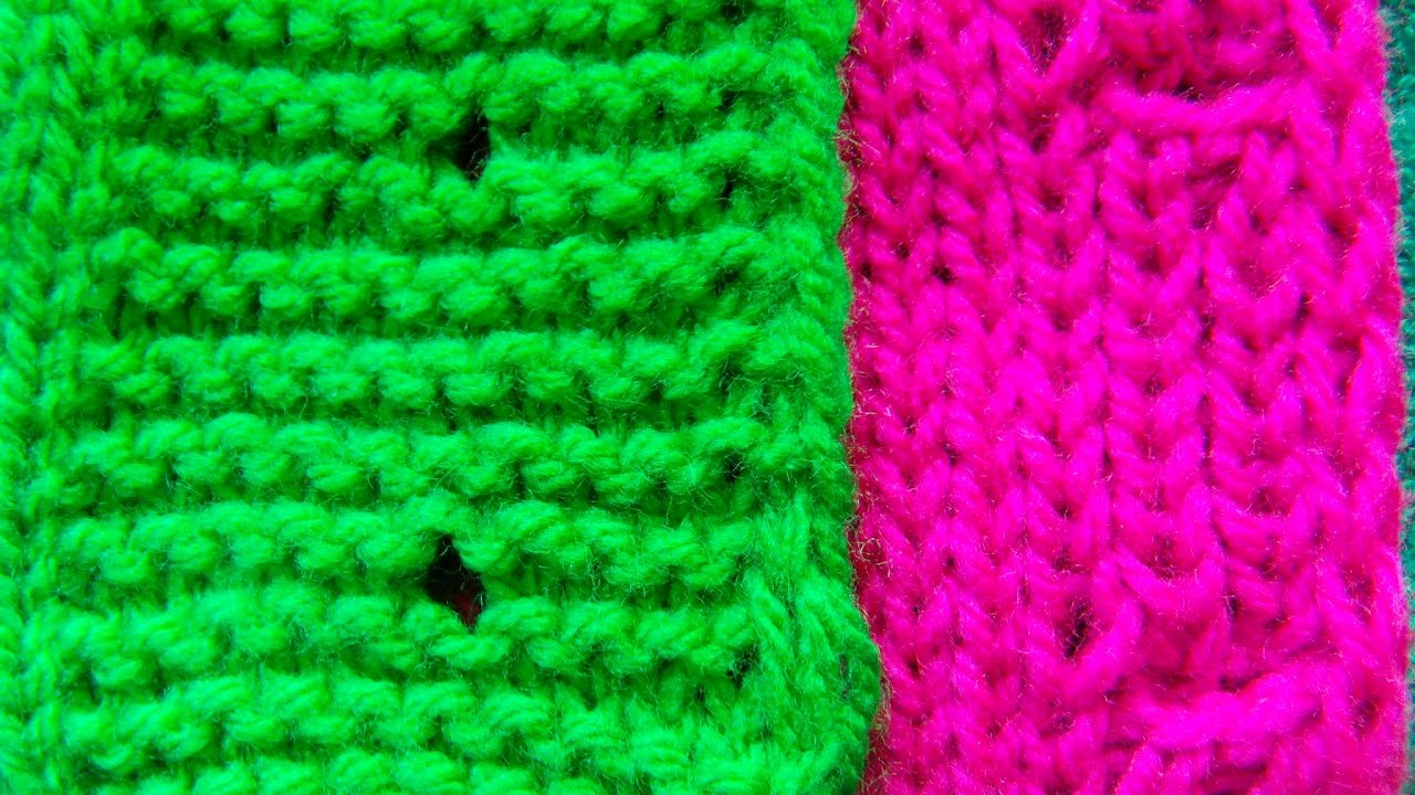 WZORY NA DRUTACH-KNITTING STITCH- DZIURKI NA GUZIKI