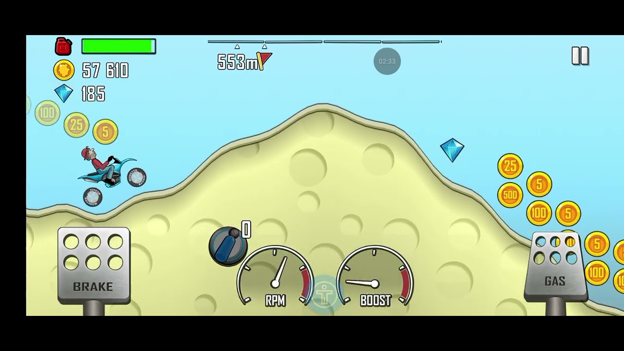 Hill climb racing motocross