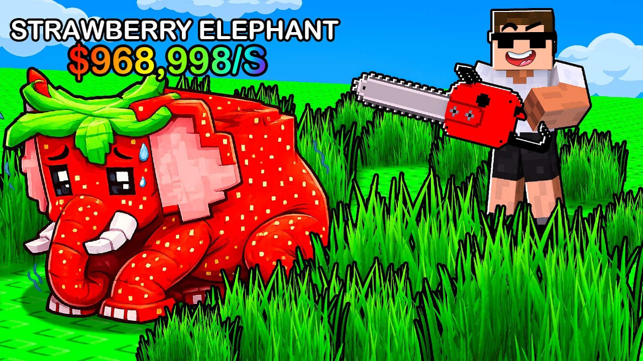 Cutting 10,00,000 Grass for the Mythic Brainrots in Minecraft..