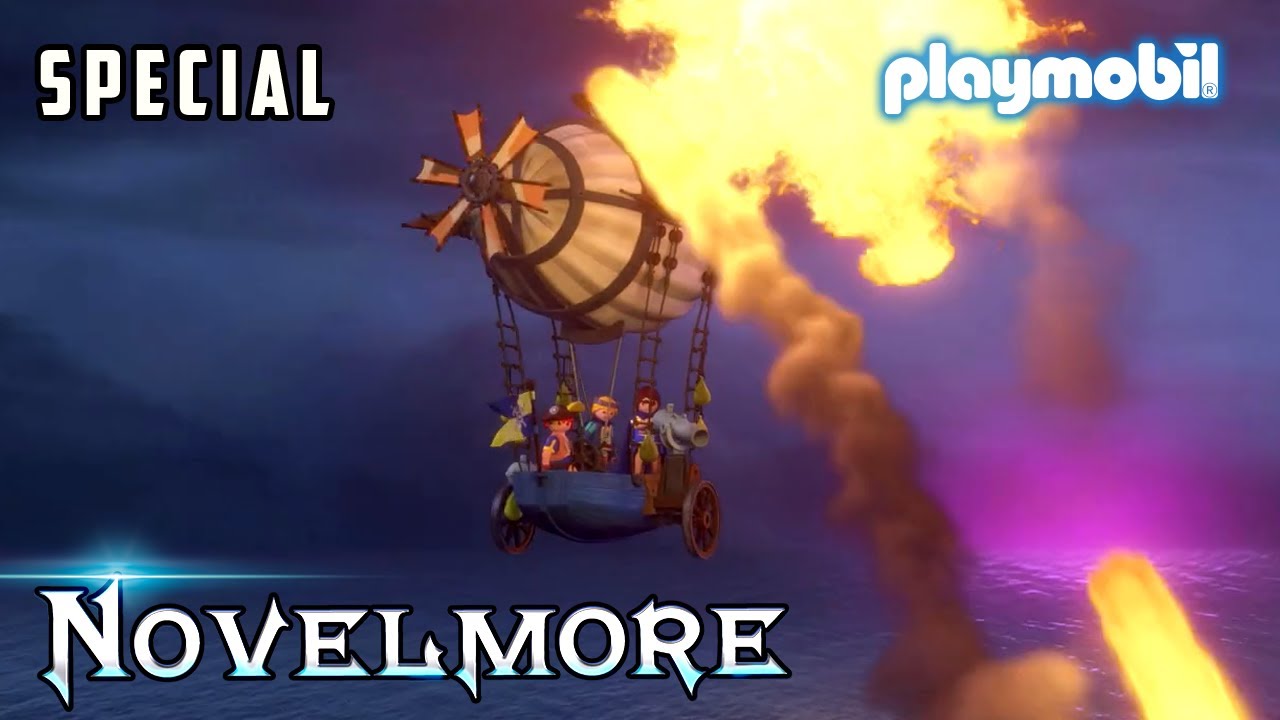PLAYMOBIL Novelmore I Darios Zeppelin vs. Burnham Raider Feuerschiff I Clip