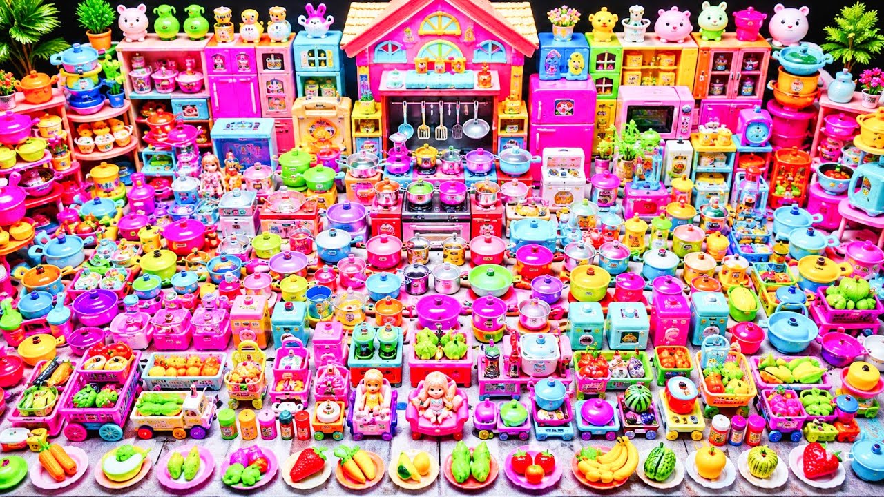 Minutes Satisfying with Unboxing Hello Kitty Kitchen Set | How to Make Mini Kitchen Set  ASMRl