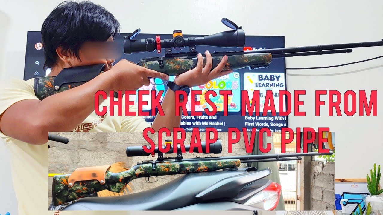 I MADE A CHEEK REST FROM A SCRAP PVC || #22lr #accuracy #rimfire #diy #hunting #cheekrest #cheekweld