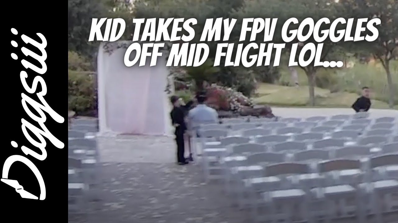 Kid takes my FPV goggles off mid flight lol...