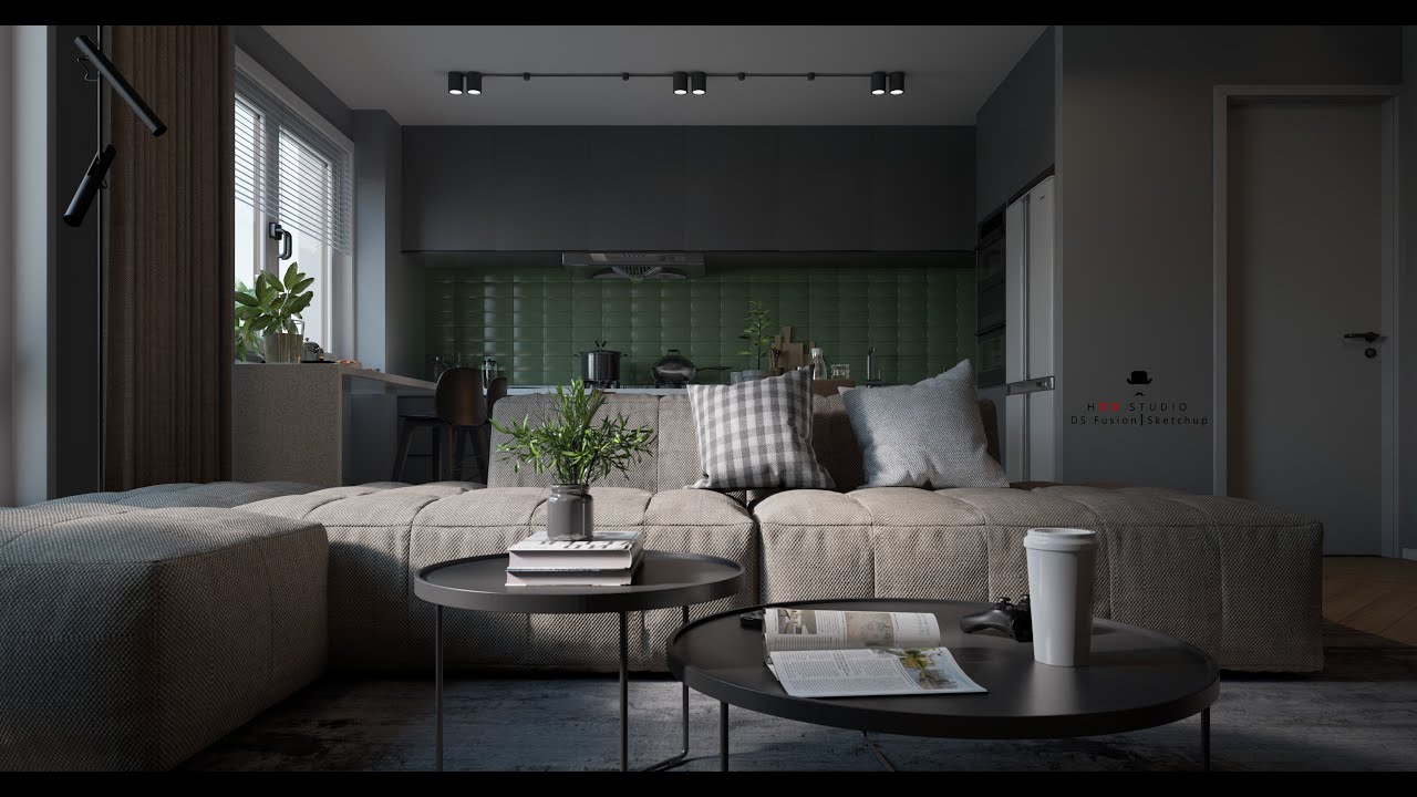 D5 RENDER ┃ Modern living room and dining room