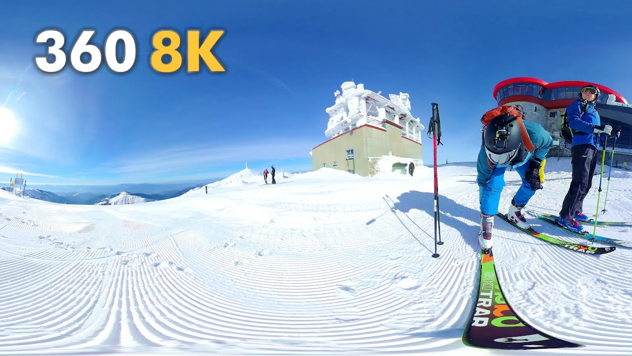 Jasna Chopok Ski 34a,b,c -31a The long run south, 5.3km 920m descent. 360 VR Oculus, Virtual