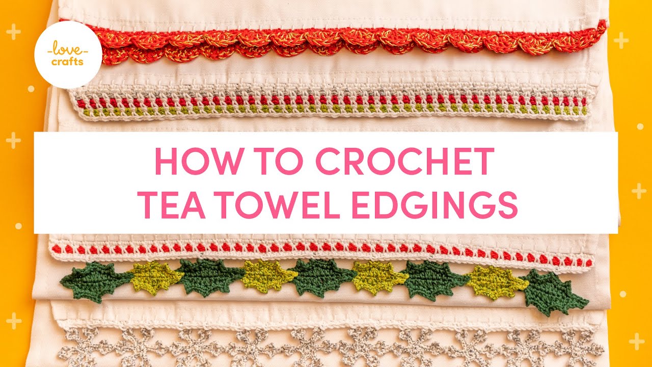 How to crochet a tea towel edging #craftwithme