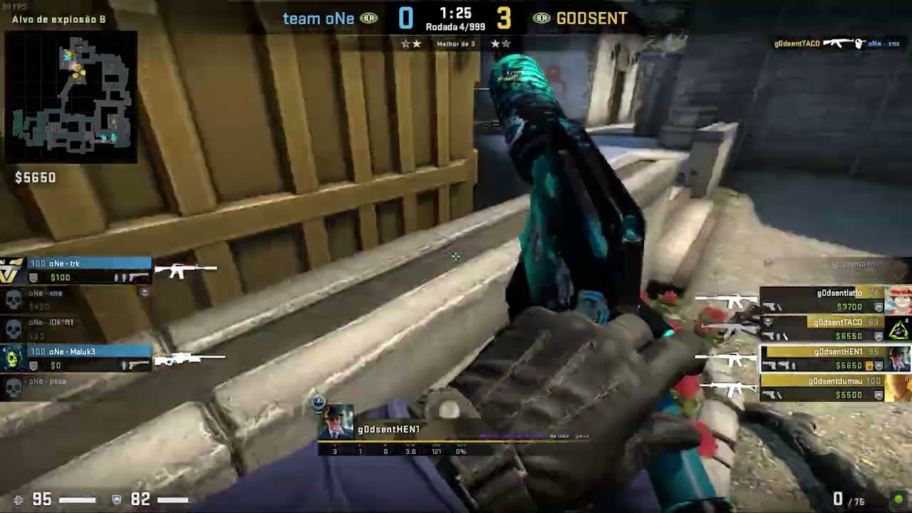 Pov csgo demo HEN1 (22/6) GODSENT vs TeamOne - Inferno (ESL Challenger 07/06/2022)