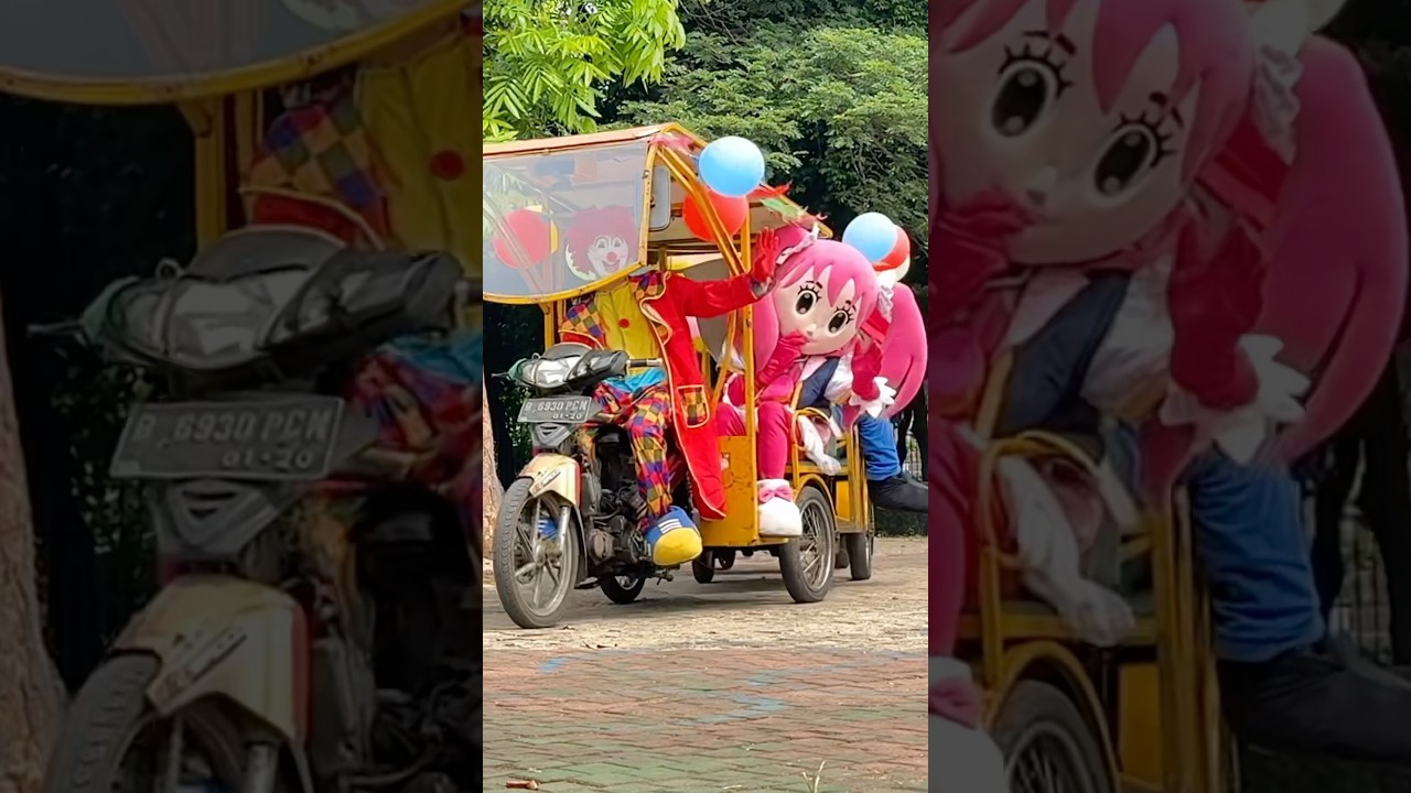 old macdonald had a farm (clown edition) badut lucu naik dodong odong #trending #shorts #fyp