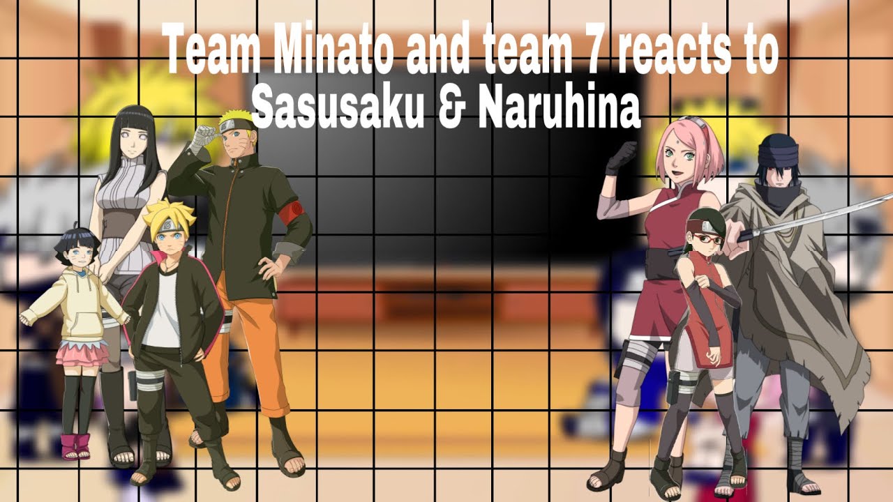 Team Minato and Team 7 reacts to Sasusaku & Naruhina | Luna Gacha