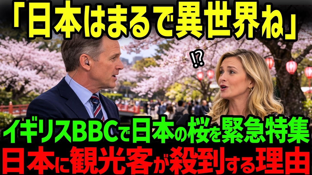 【海外の反応】「日本は火星のようだ」日本の桜をイギリスBBCで特集され、世界中に放送した結果…