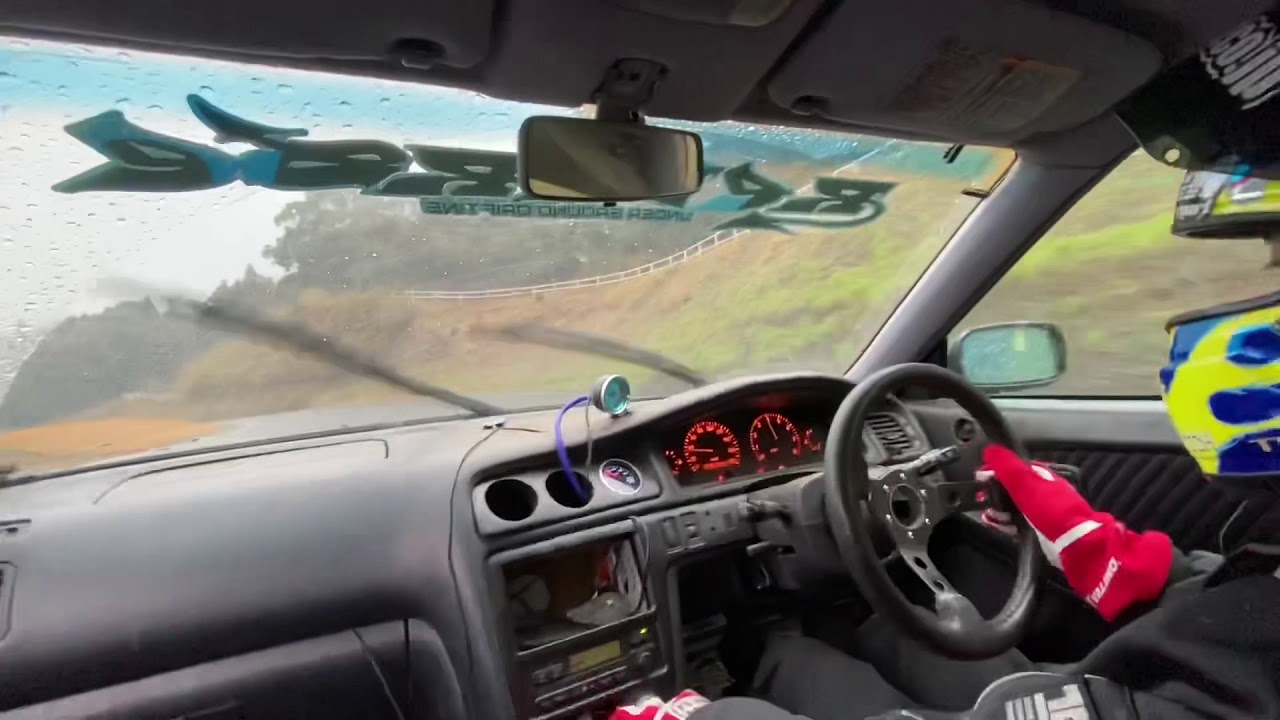 雨の茂原サーキット　車載動画　リバースナックル　JZX100