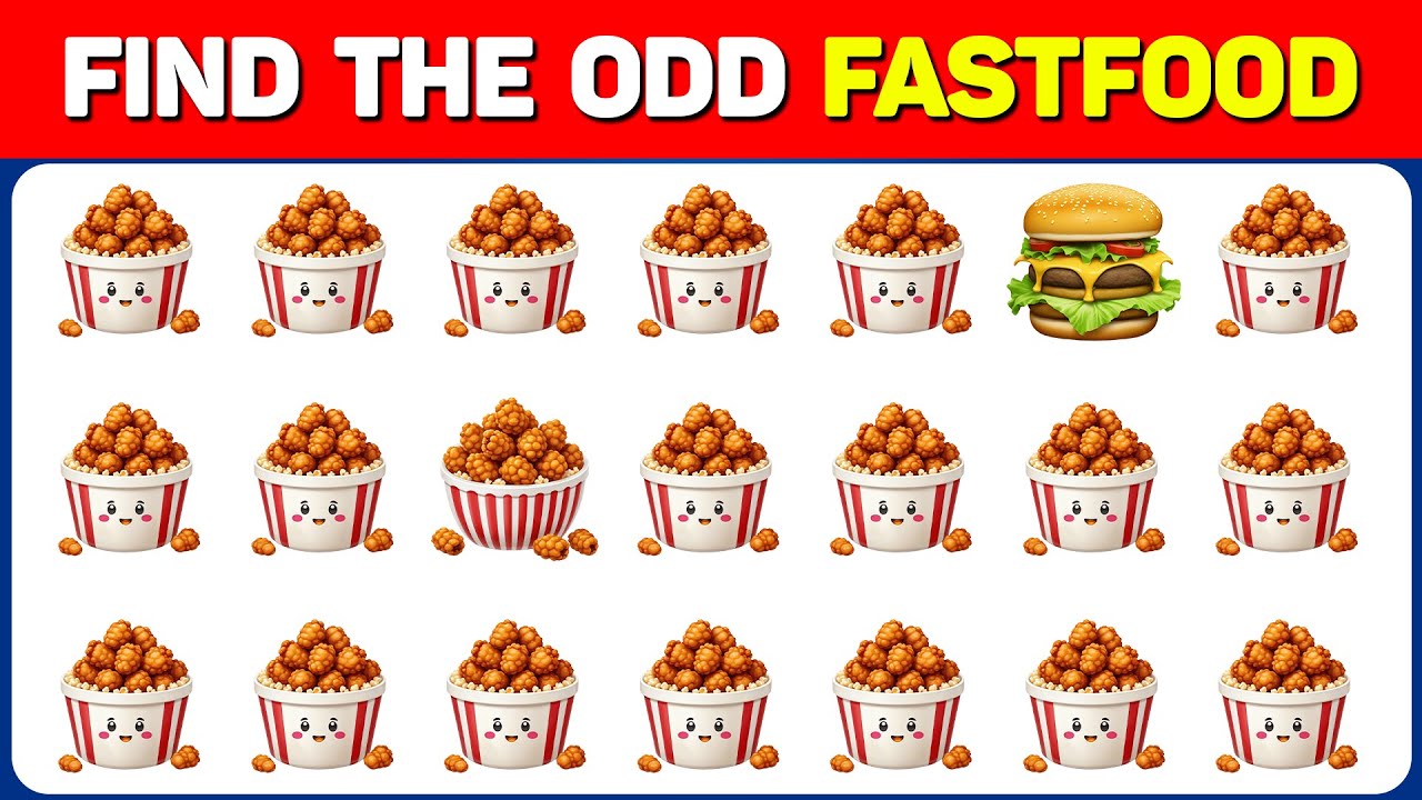 Find the ODD One Out - Fastfood Edition 🍕🍟🍗| Easy, Medium, Hard - 45 Ultimate Levels| GG QUIZ