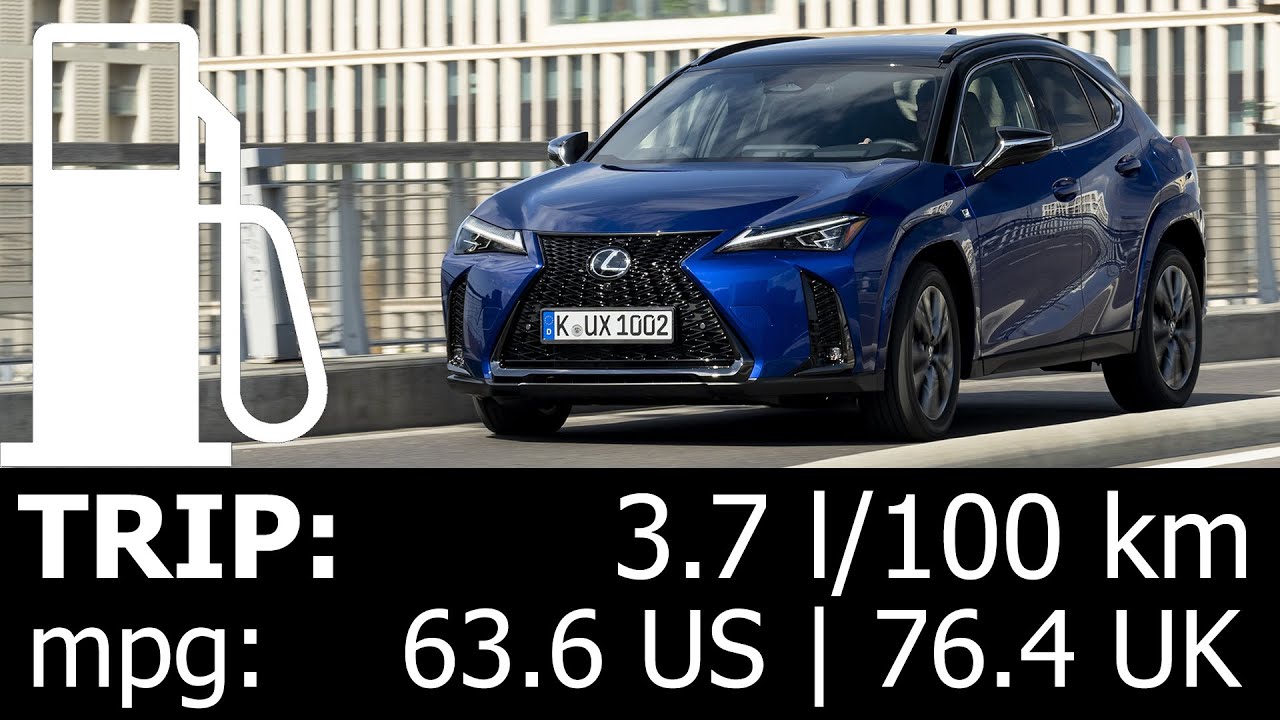 2024 Lexus UX 300h trip with fuel consumption economy test urban mpg l/100 km hybrid HEV 199 HP FWD
