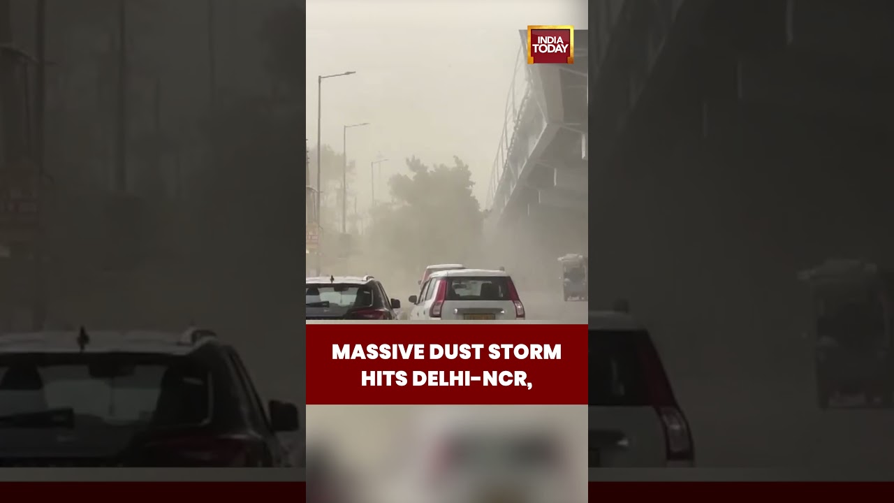 Delhi Weather Takes a Sudden Turn! Intense Dust Storm Sweeps Across NCR  #delhincr #noida #weather