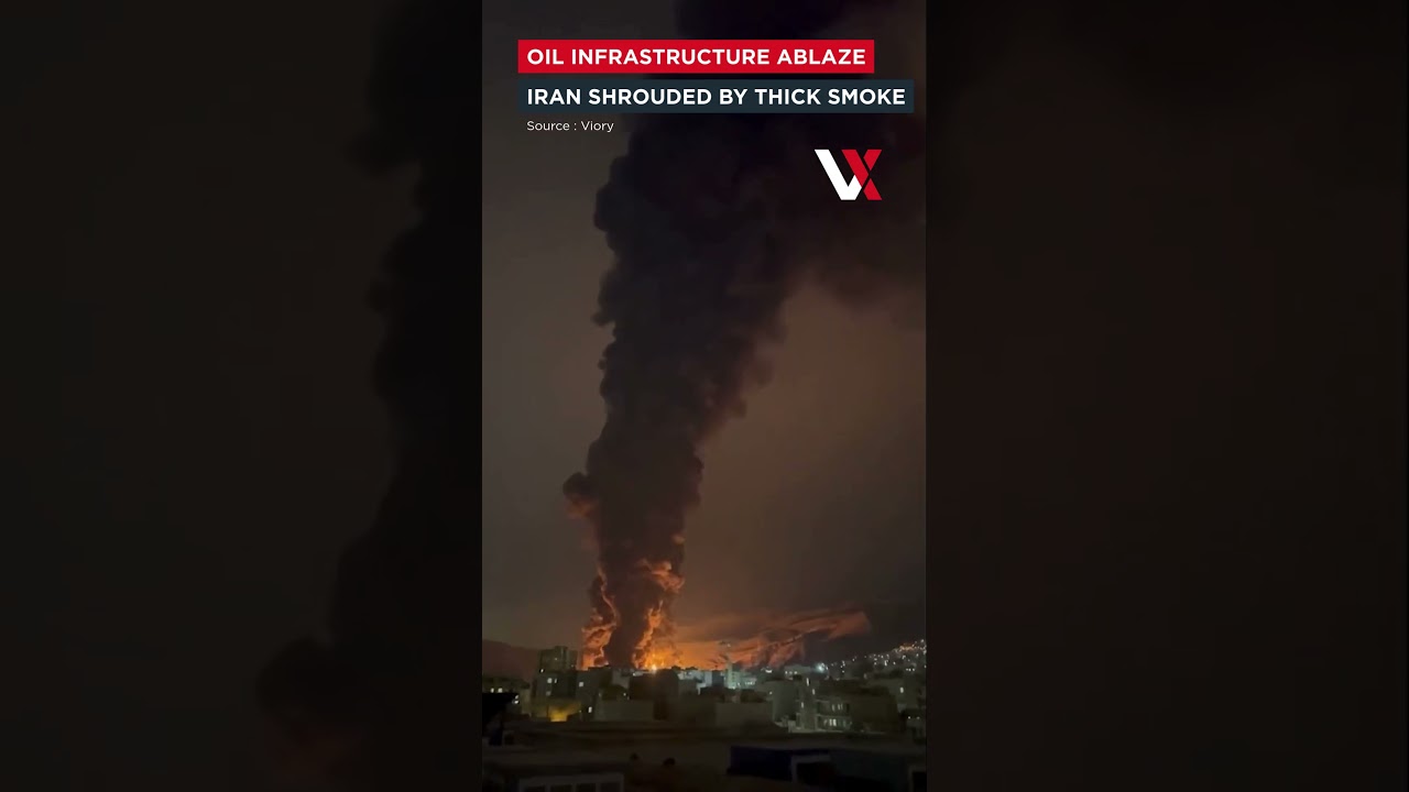 Oil Infrastructure Ablaze ! Thick Smoke Covers Tehran After Israel Airstrikes | VERTEX