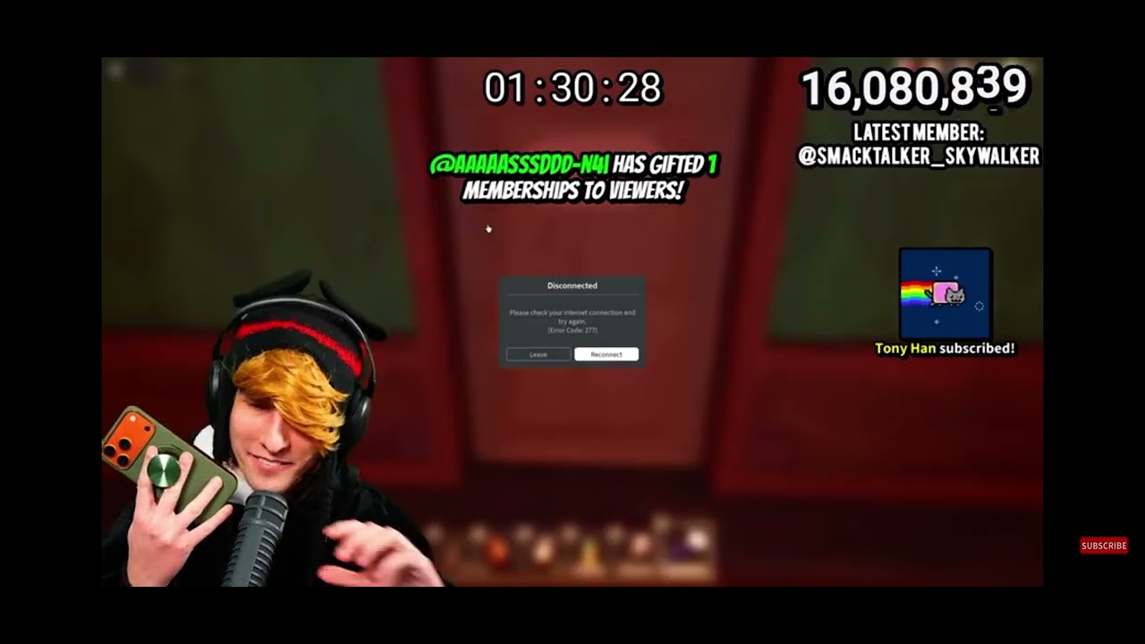@KreekCraft got disconnected 