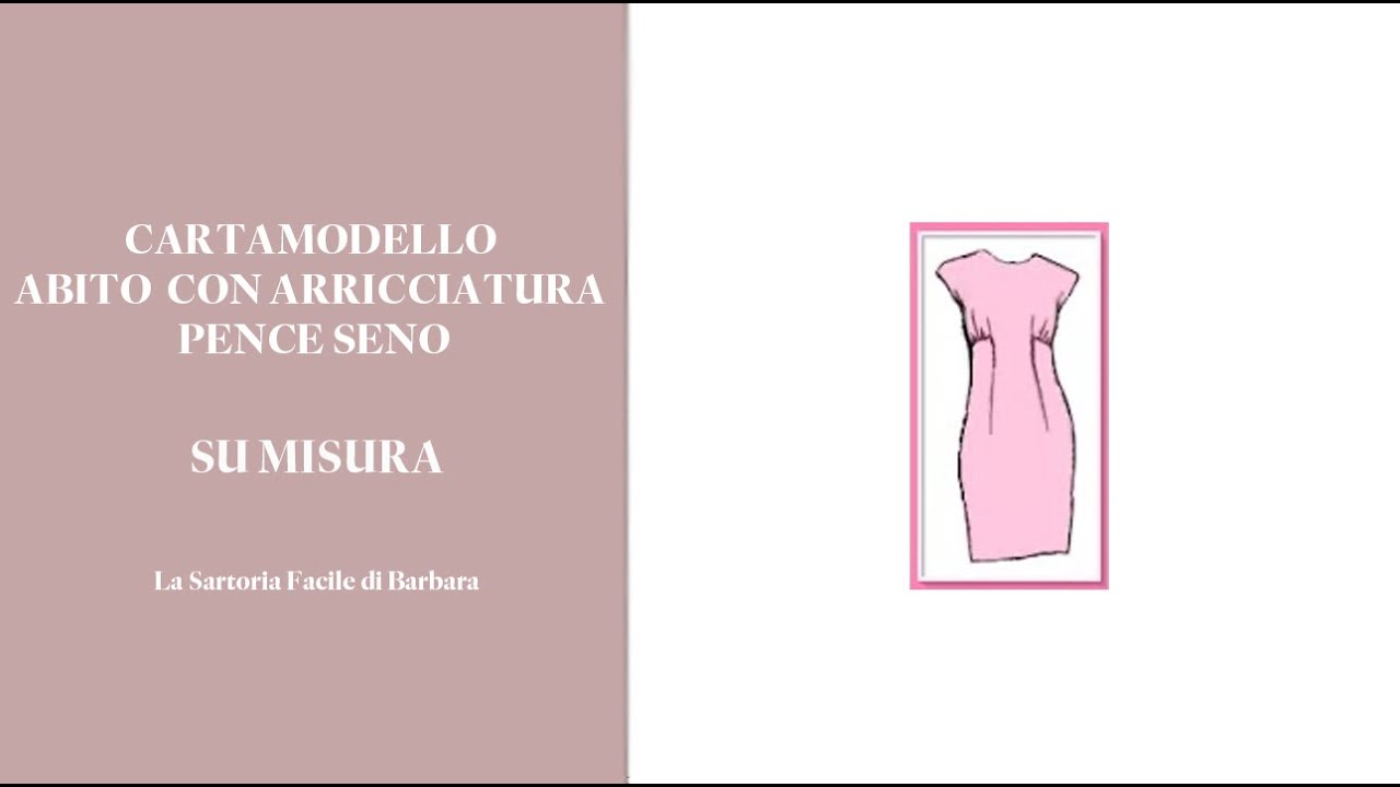 75 CARTAMODELLO ABITO CON ARRICCIATURA PENCE SENO