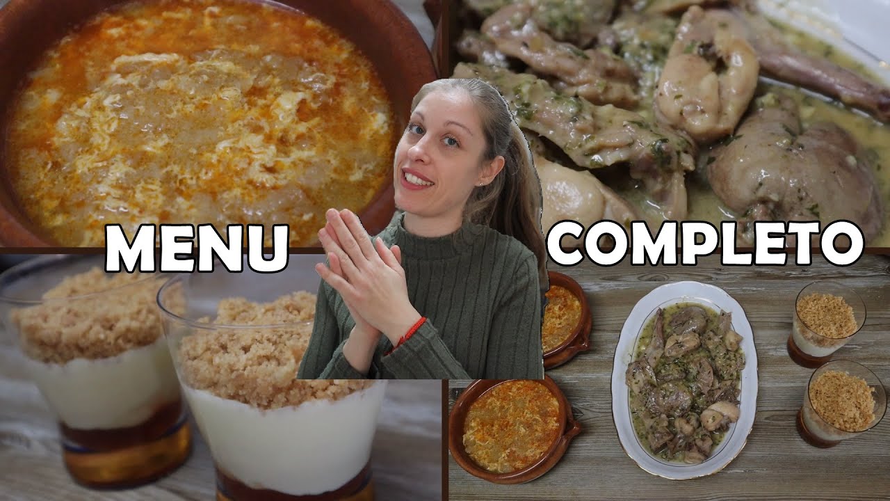 MENU COMPLETO por MENOS de 5€/PERSONA | 1er. PLATO + 2ºPLATO + POSTRE | PASO a PASO Y con PRECIOS