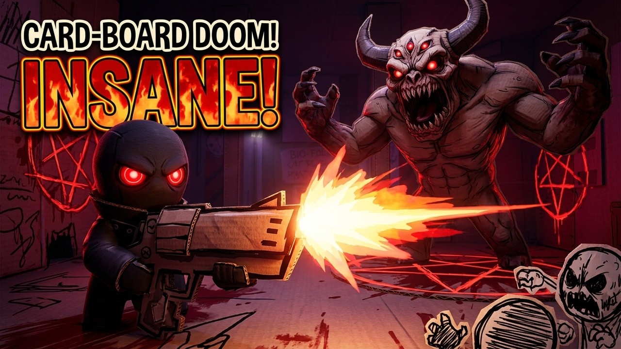 This Doom Inspired Dark World Cardboard Shooter Is INSANE