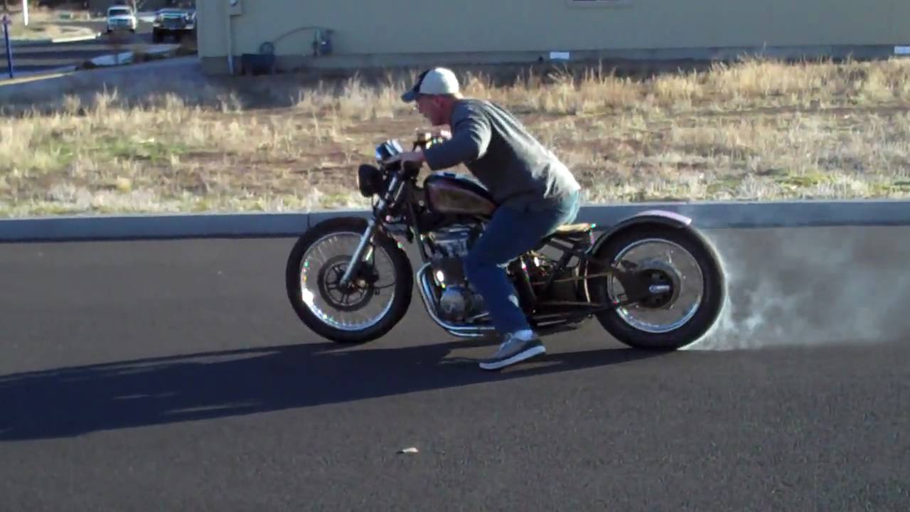 cb650 bobber test run and burnout