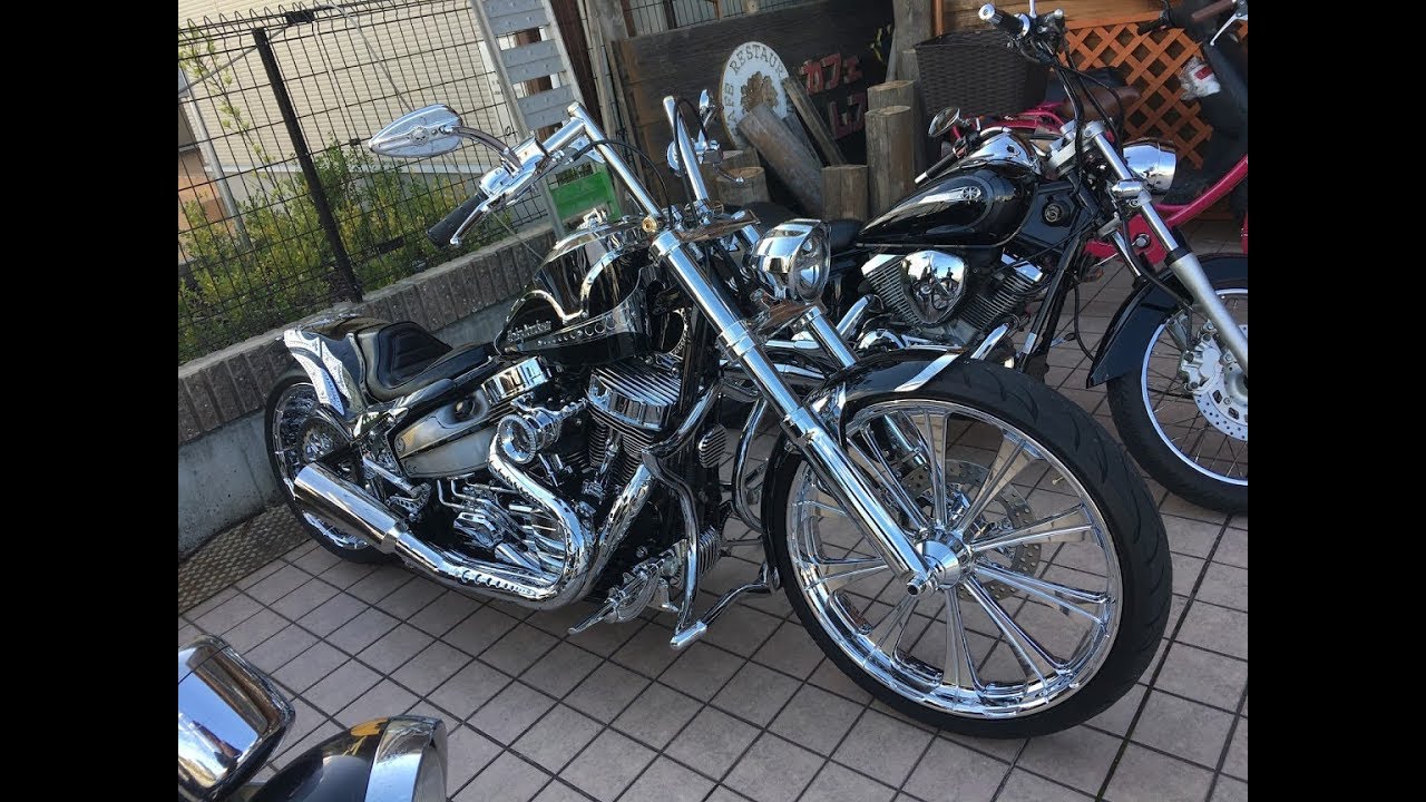 美人ツーリーング　ワンオフサウンドを聞け　愛媛県　2016 ハーレーダビッドソン ソフテイルブレイクアウト　シルバーウルフ　Silver Wolf　フルカスタムハーレー