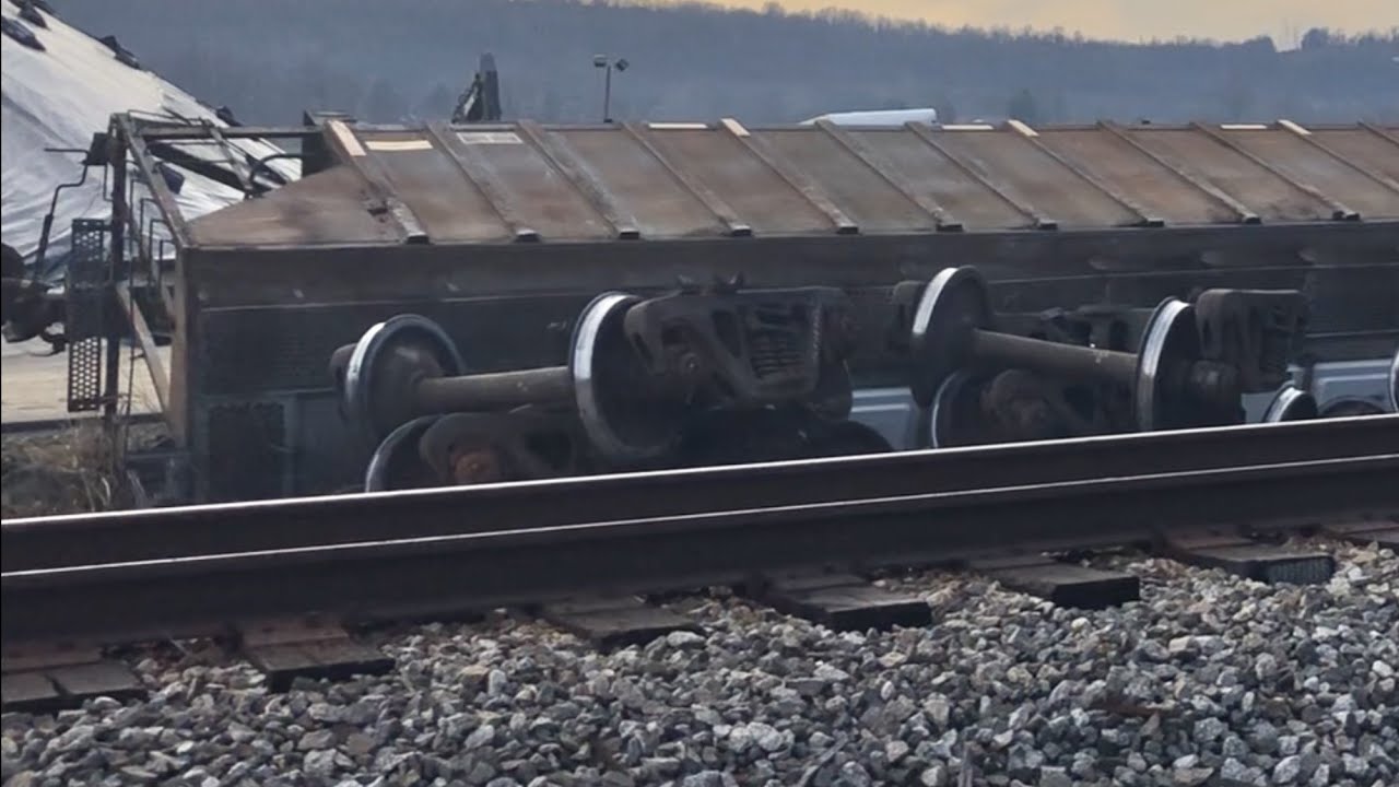 HUGE Train Derailment, CSX Main Line Train Wreck, Train Hits Parked Train!  Train Crash In America!