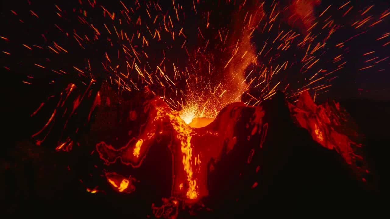 Volcano Animation (Blender)