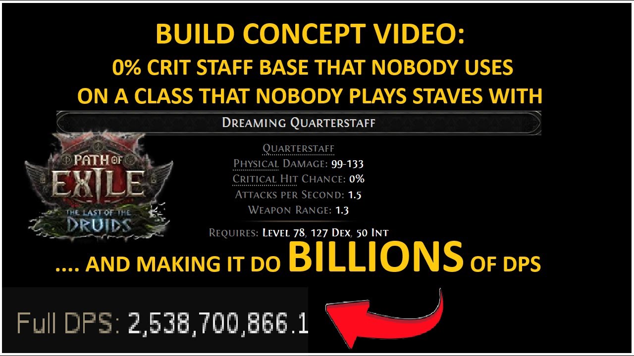 Multibillion DPS Build Concept Using a 0% Crit Warstaff on an Oracle | PoE 2 Patch 0.4