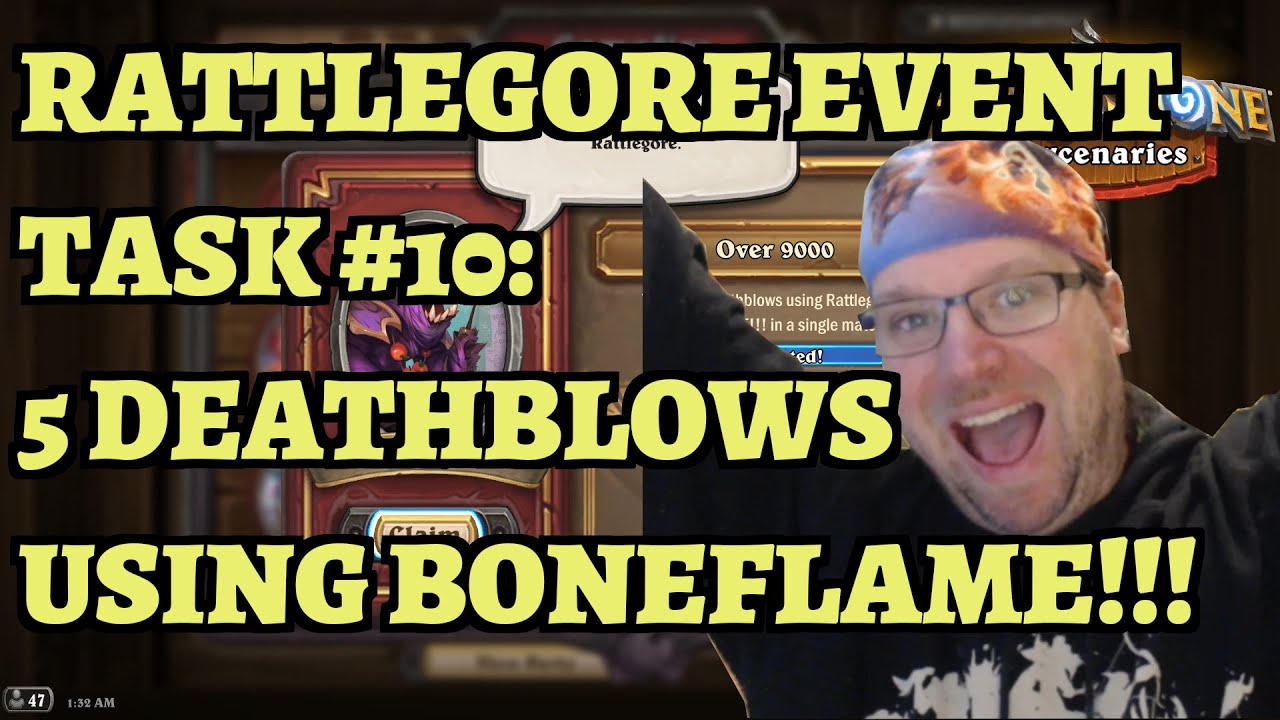Rattlegore Event Task #10 - Over 9000 - 5 Deathblows using Rattlegore's BONEFLAME - Mercenaries
