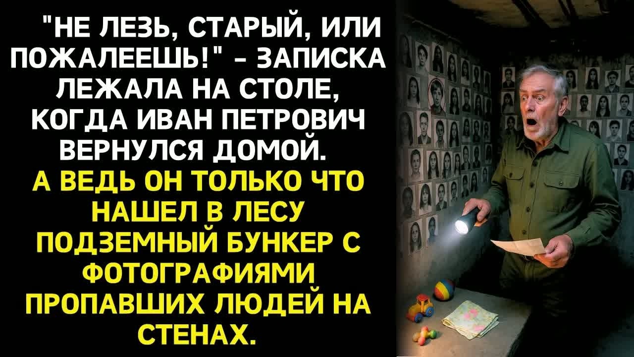 Валя ушла за грибами и исчезла. А через неделю Иван Петрович нашел её платочек в подземном бункере