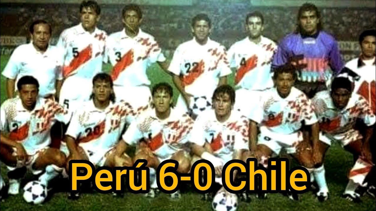 Perú 6-0 Chile en amistoso jugado en 1995. La mayor goleada en el clásico del Pacifico 