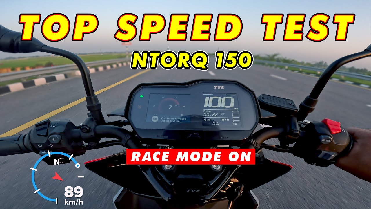 TVS Ntorq 150 Race Mode Top Speed Test 😱 Real GPS Speed Revealed &ndash; Big Disappointment?