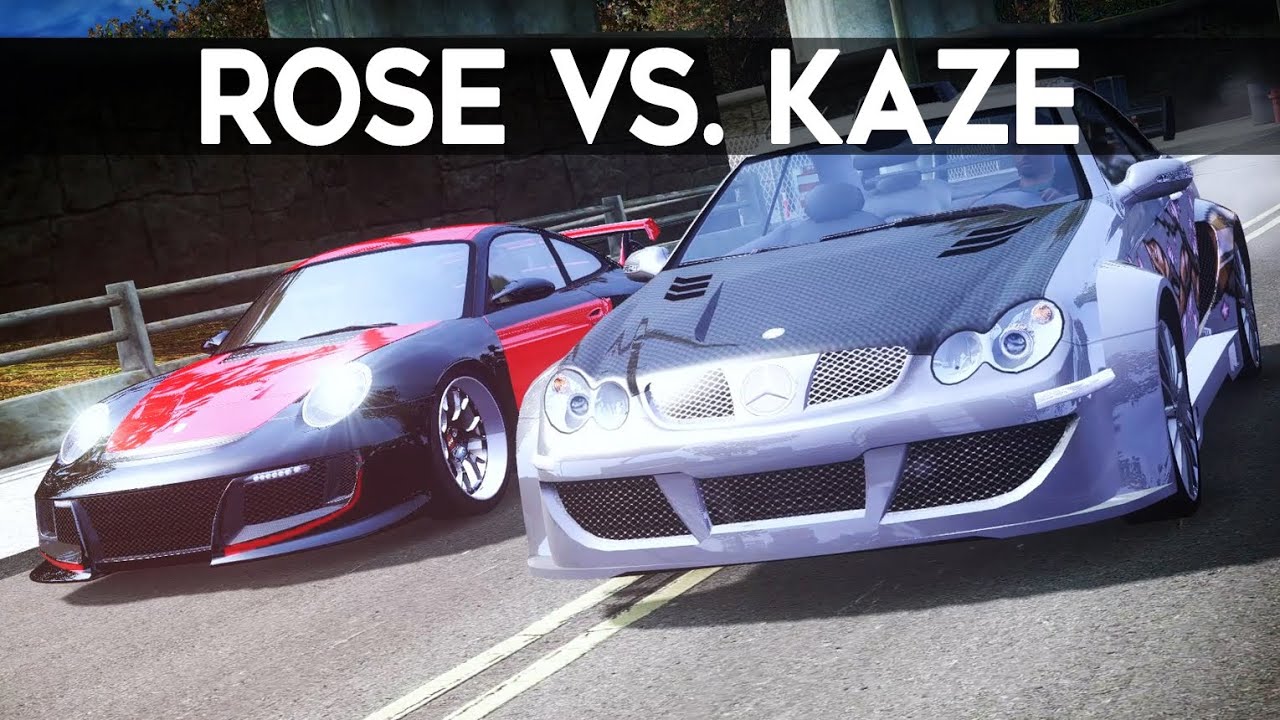 NFS Most Wanted - Porsche 911 GT2 (Rose) vs. Mercedes-Benz CLK 500 (Kaze)