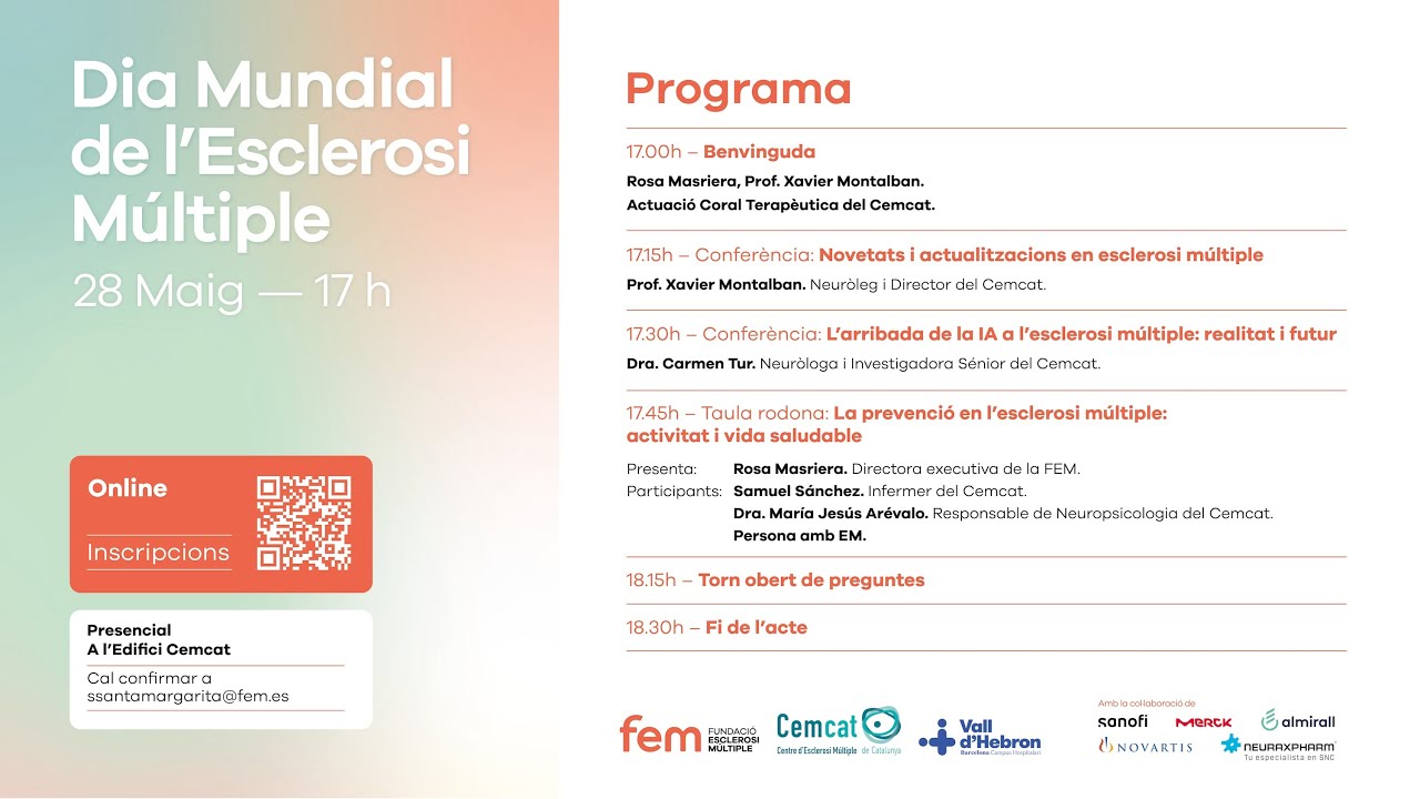 Dia Mundial de l'Esclerosi Múltiple a Barcelona. Jornada informativa