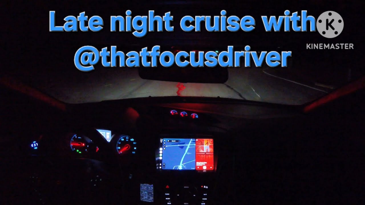 Ford Focus Late Night Cruise, watch til end quick pull under the bridge.  Giveaway at 1000 Subs!